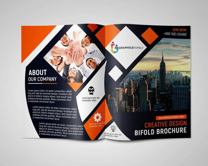 Bi Fold Brochure Design In Abstract Style Free Template – GraphicsFamily Bi Fold Brochure Design In Abstract Style Free Template – GraphicsFamily
